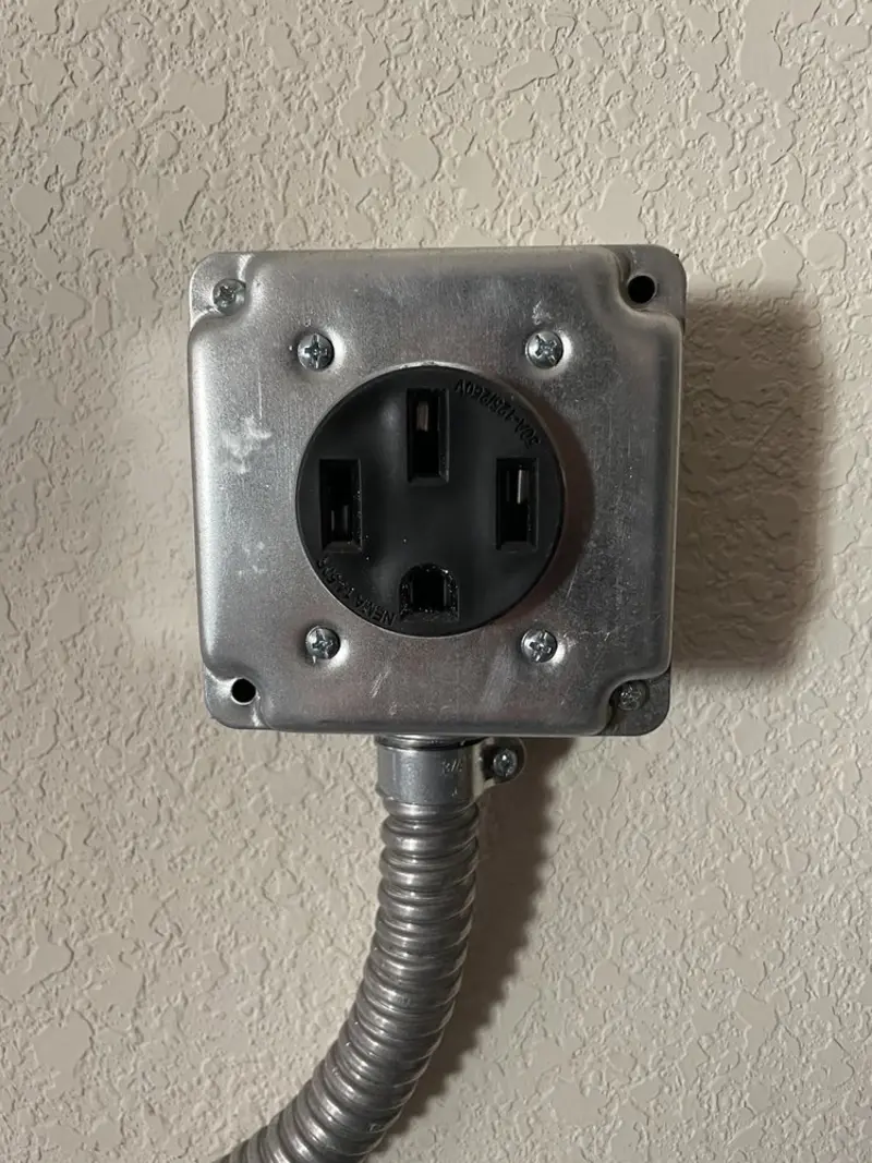 NEMA 14-50 outlet installed for Smart Home Electrical in Crandall